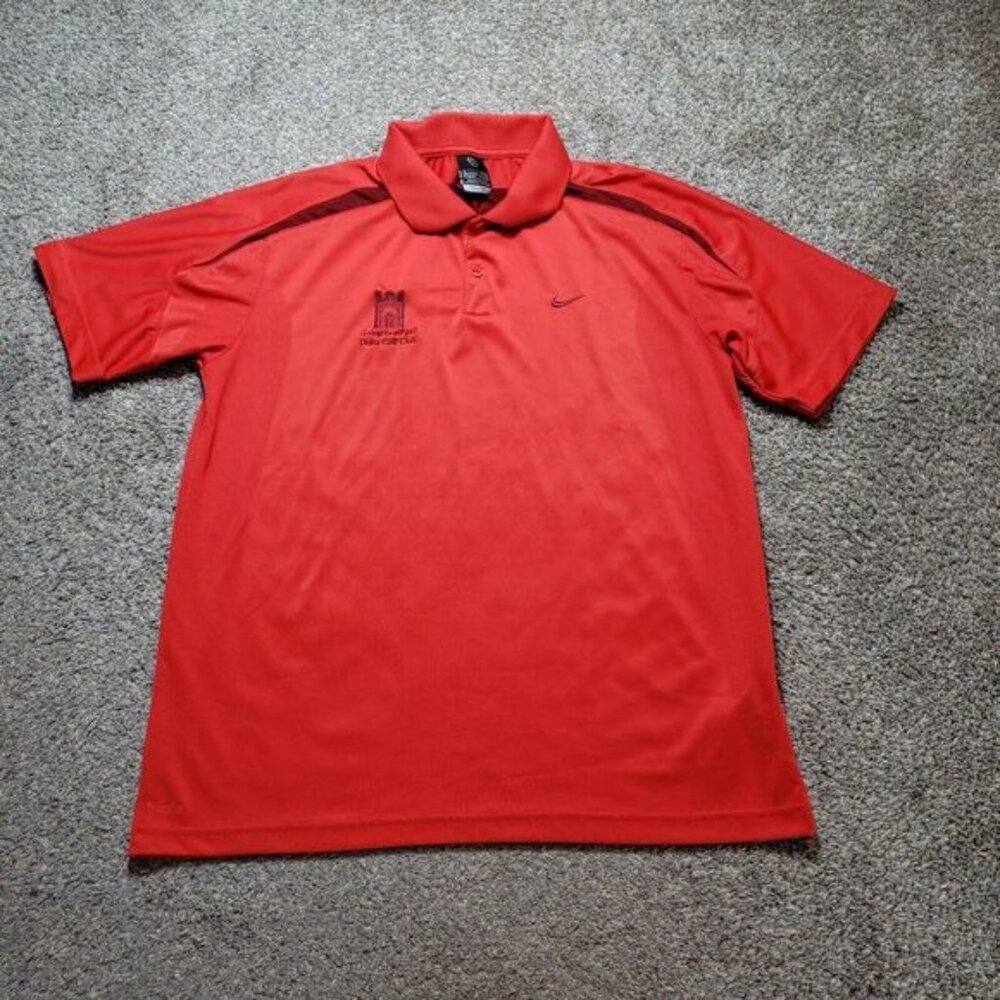 Nike Polo Shirt Mens‎ Large Red Short Sleeve Branded Golf